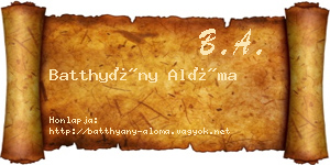 Batthyány Alóma névjegykártya